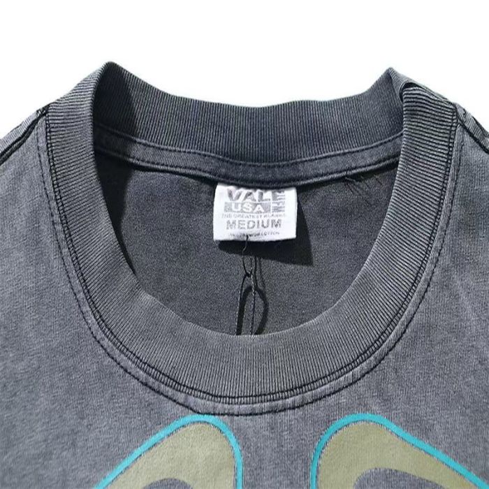 Vintage Graffiti Hero Distressed Wash Oversized T-Shirt 29027399
