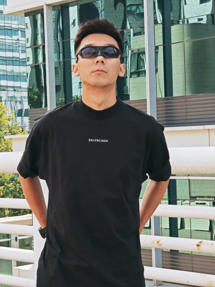 1:1 quality version Letter Logo Reflective Print Tee 2 colors 28903005