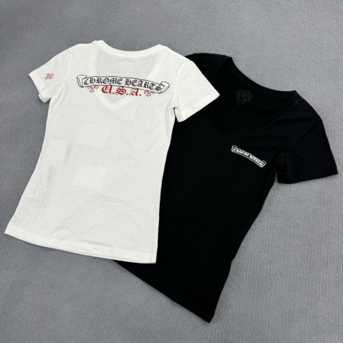 1:1 quality version 28088599 Limited Red Letter Print V-Neck Tee 2 colors for girls