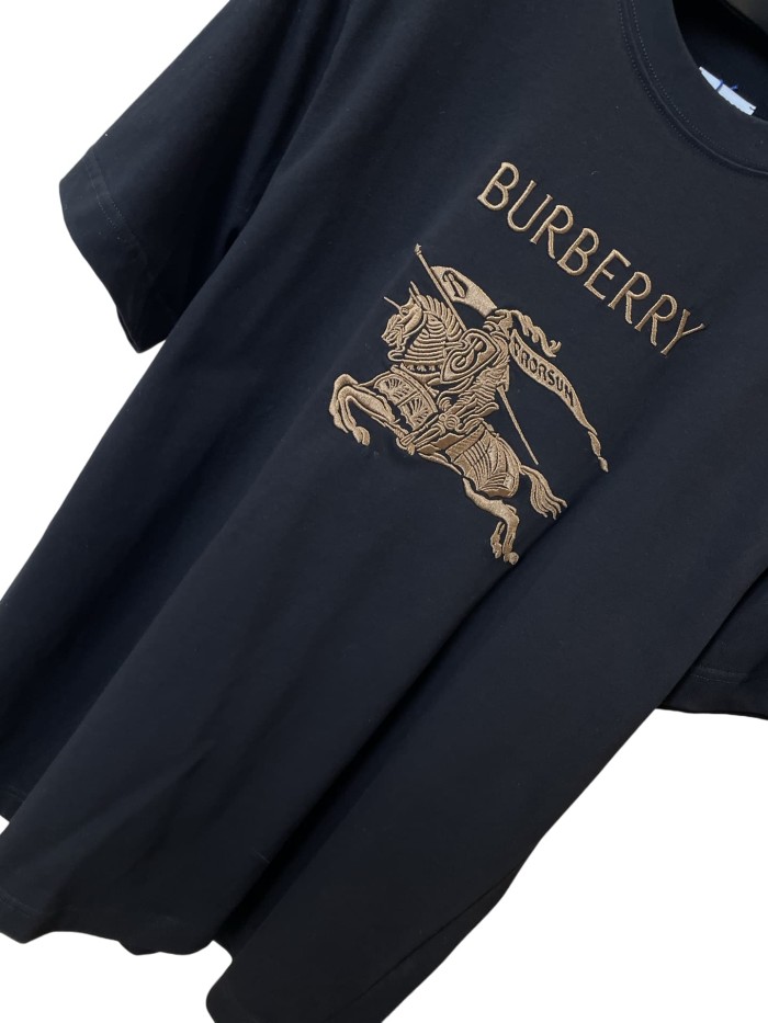 1:1 quality version  letter war horse embroidered crew neck T-shirt 2 colors 28965137