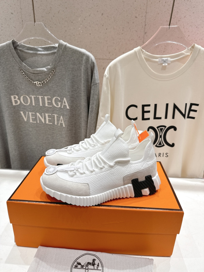 [plus-size shoes]Bouncing Black & White Genuine Nubuck Leather Couple Style Breathable Sneakers 2 colors 29085307