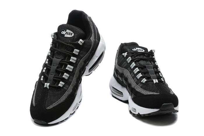 [plus-size shoes]Air Max 95 Black White Gradient Safari Print Running Shoes 29066651