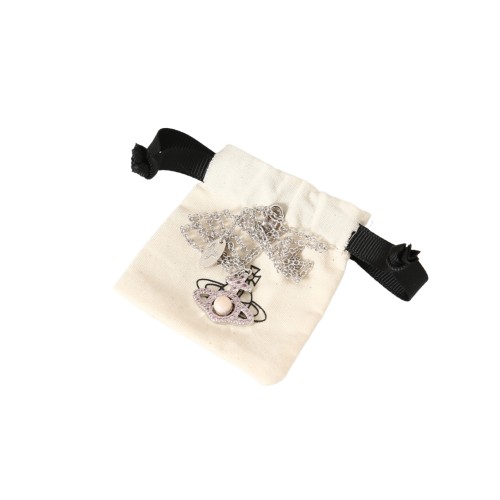 Cross Line Pink Diamond Saturn Pearl Necklace 28659494