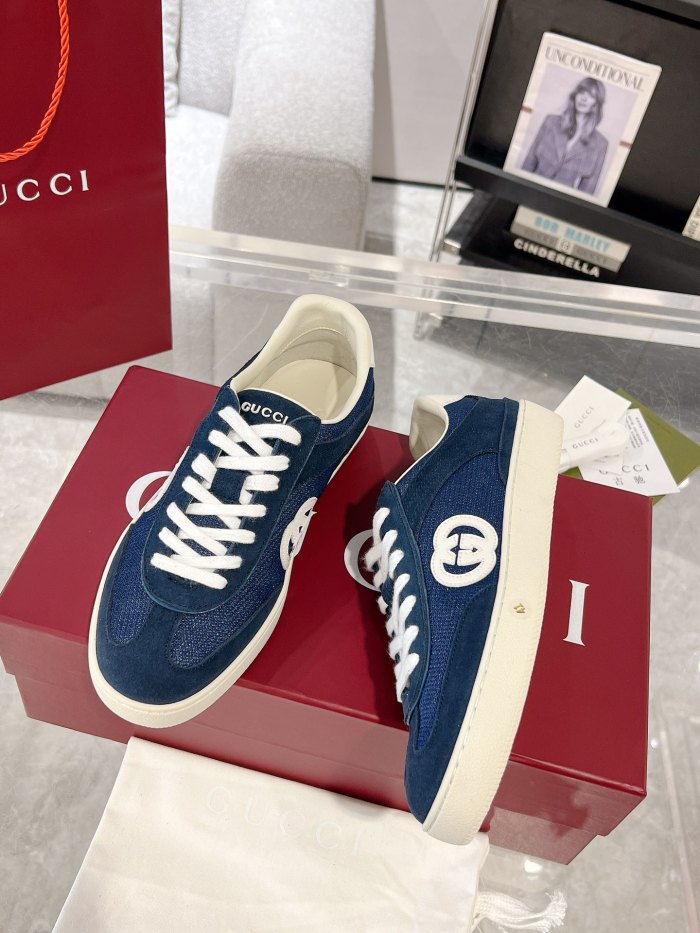 1:1 quality version Navy Blue Suede Canvas Low Top Sneakers Shoes 28974182
