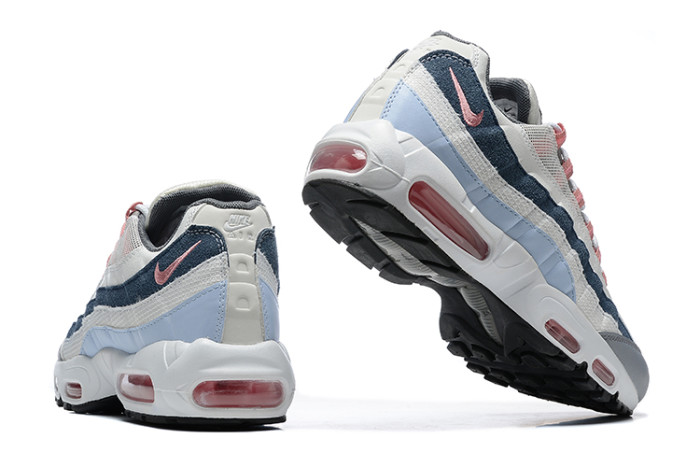 [plus-size shoes]Air Max 95 Grey Pink Blue Gradient  Air Cushion Casual Sneakers 29066632