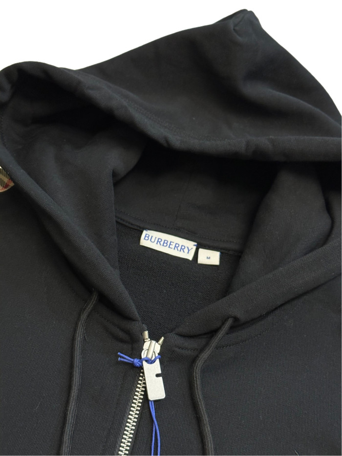 1:1 quality version Checkered Sleeve Patchwork Zipper Hoodie 2 colors 28482055