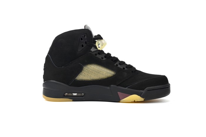 [plus-size shoes] 1:1 quality version Jordan 5  x AMM  Dusk  Black & Burgundy Basketball Shoes 29035220