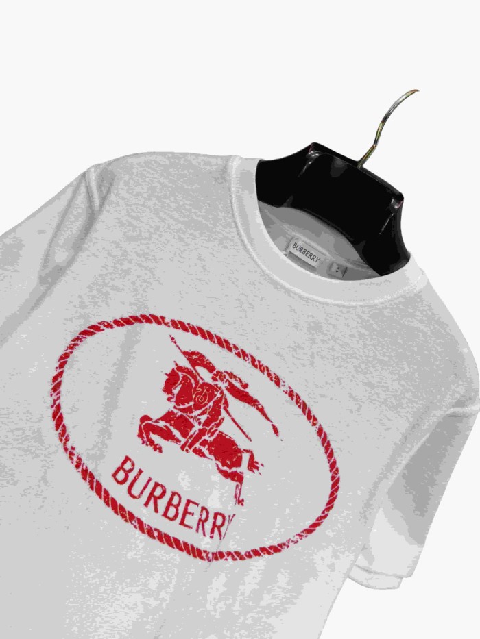 1:1 quality version  Red war horse emblem printed towel fabric T-shirt 28967927