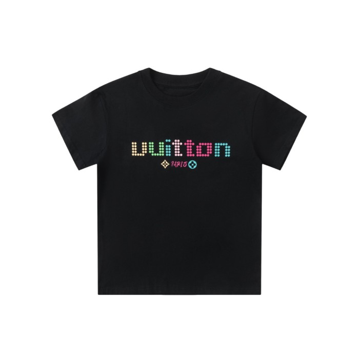Colorful Pixel Letter Print T-Shirt for Kids 2 colors 29006458