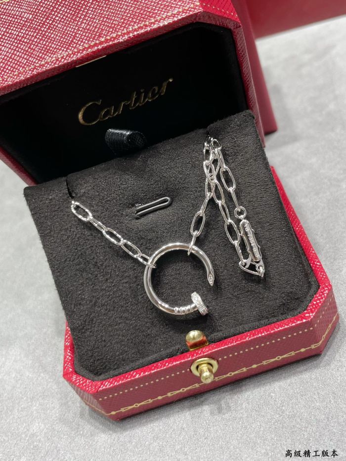 1:1 quality version CNC coarse chain head and tail drill nail necklace