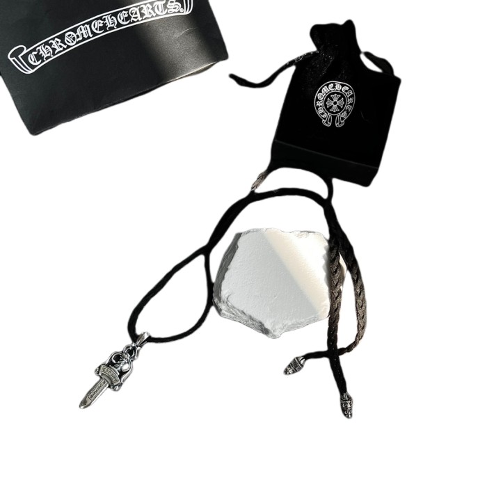 28204280 Cross & Sword Leather Cord Braided Necklace 2 styles