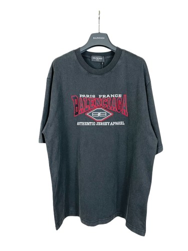 1:1 quality version BB Letter Classic Logo Embroidery Washed Distressed Tee 28666452