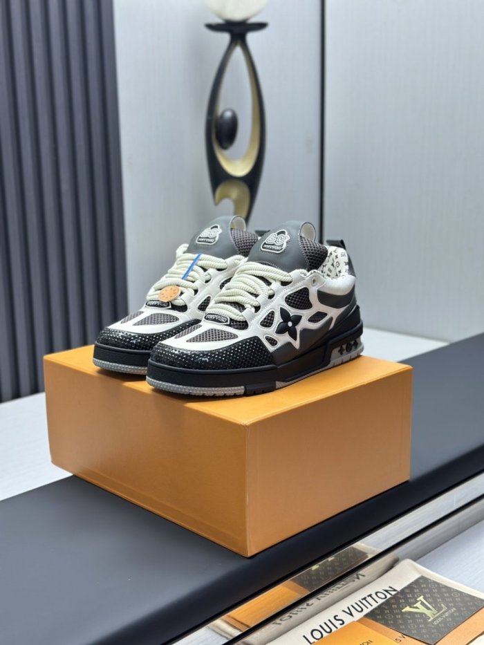 1:1 quality version 28338546 L  Skate Sneaker Grey White shoes
