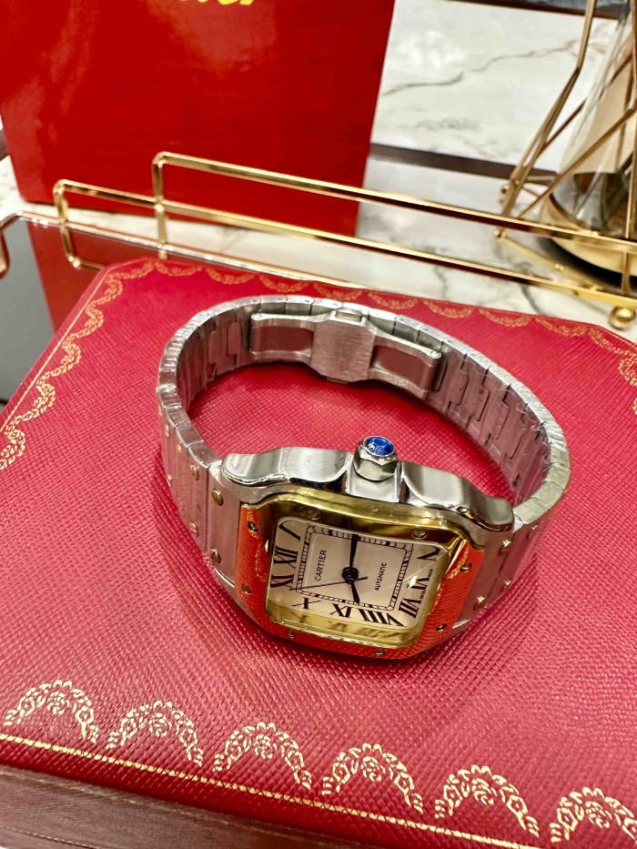 Yellow Gold Bracelet and Mechanical Movement Santos Watch【Dial diameter：36&40 mm 】28764927