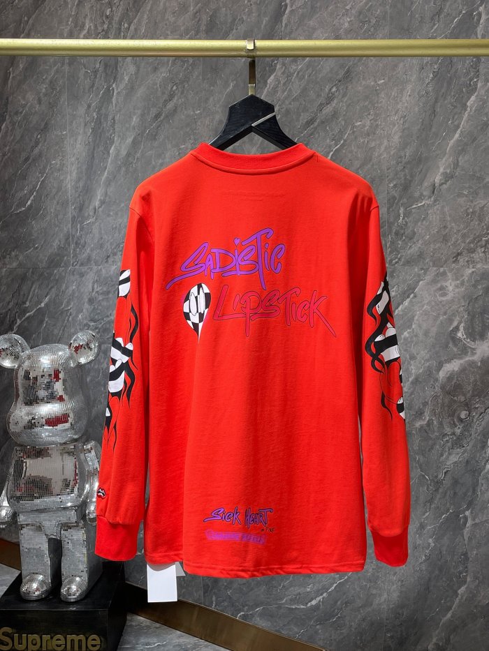 Graffiti Flame Heart Long T-Shirt