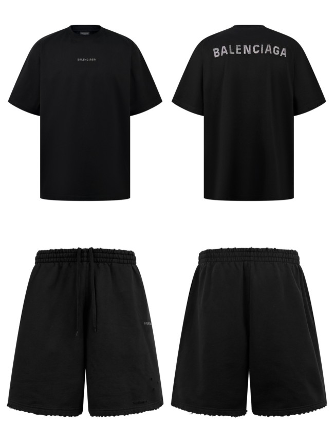 1:1 quality version 28303095 back tumbled drill tee & short set