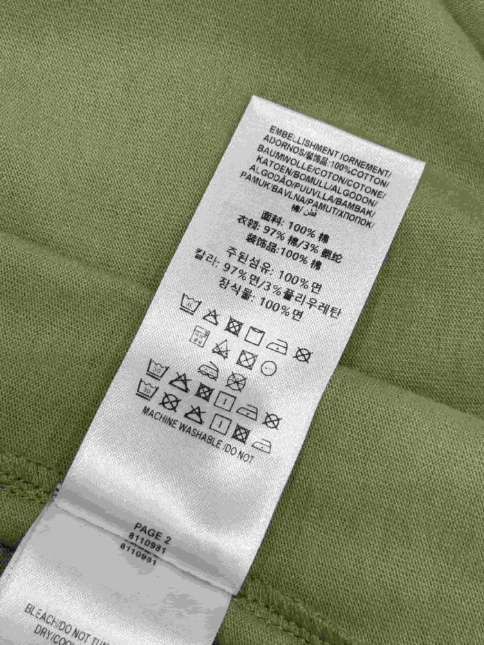 1:1 quality version Dark pattern letter embroidery & heat transfer T-shirt 3 colors 28965247
