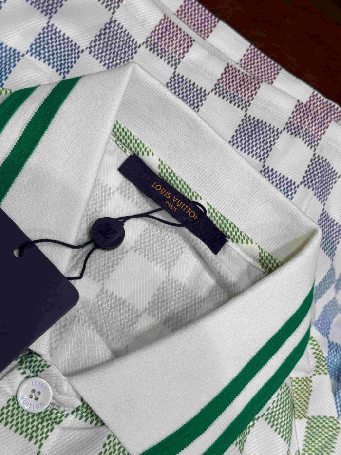 1:1 quality version Gradient Plaid Mulberry Silk shirt & shorts set 28968120