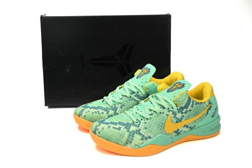 N Kobe 8 System Green Glow Laser Orange 555035-304
