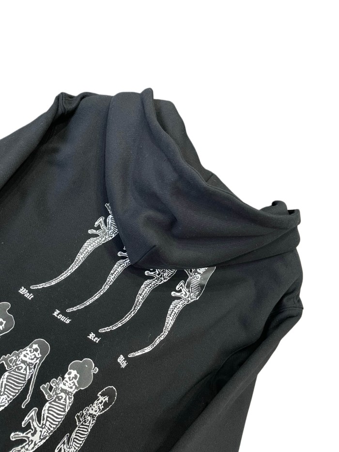 1:1 quality version Cotton Printed & Embroidered Drawstring Zip-Up Hoodie 28938095