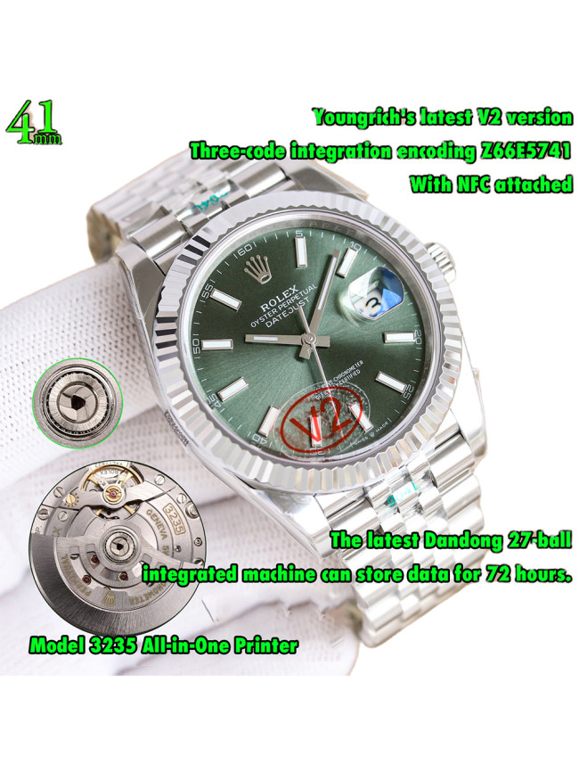 1:1 quality version Log Series Luminous Integrated Movement Stainless Steel Watch 11 colors【Dial diameter:36/41mm 】28770232