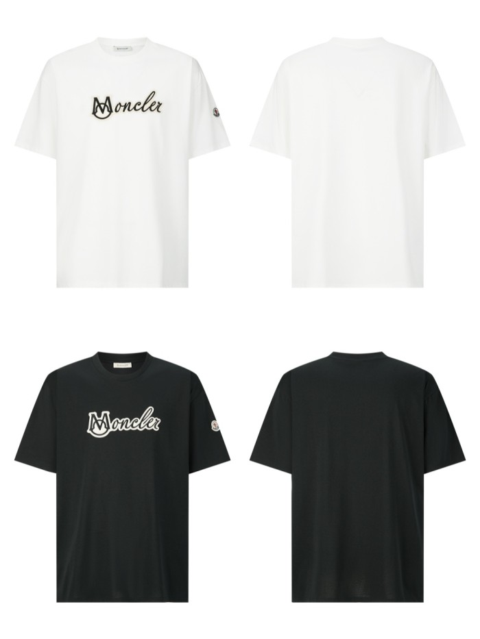 1:1 quality version 28312477 logo embroidered tee 2 colors
