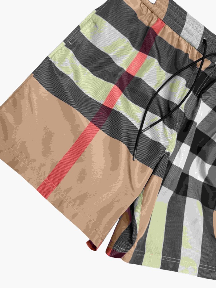 1:1 quality version Classic plaid stretch drawstring casual shorts 28968003