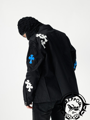 1:1 quality version Patchwork Cross-Patch Denim shirt