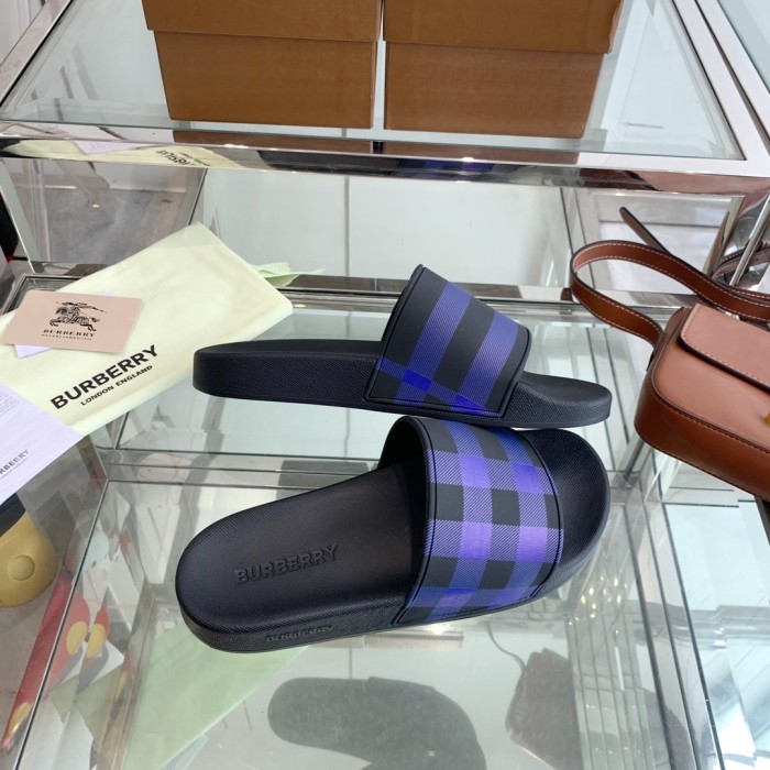1:1 quality version Classic Check War Horse Print Slipperss 8 colors