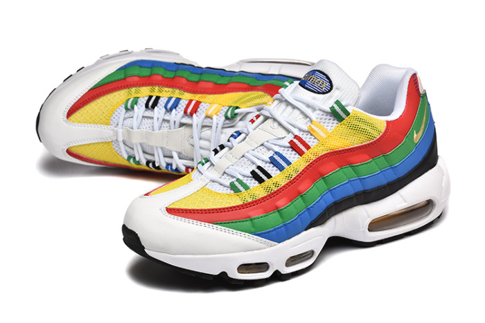 [plus-size shoes]Air Max 95 Multicolor Rainbow Mesh  Air Cushion Running Shoes 29044792