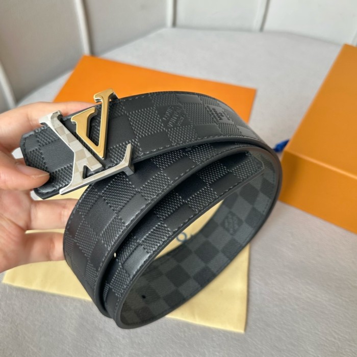 1:1 quality version Colorful Duplex Plaid Monogrammed Buckle Reversible Belt 6 colors【Width 4cm】
