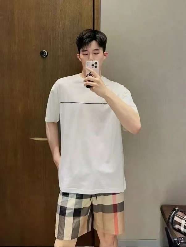 1:1 quality version Classic plaid stretch drawstring casual shorts 28968003
