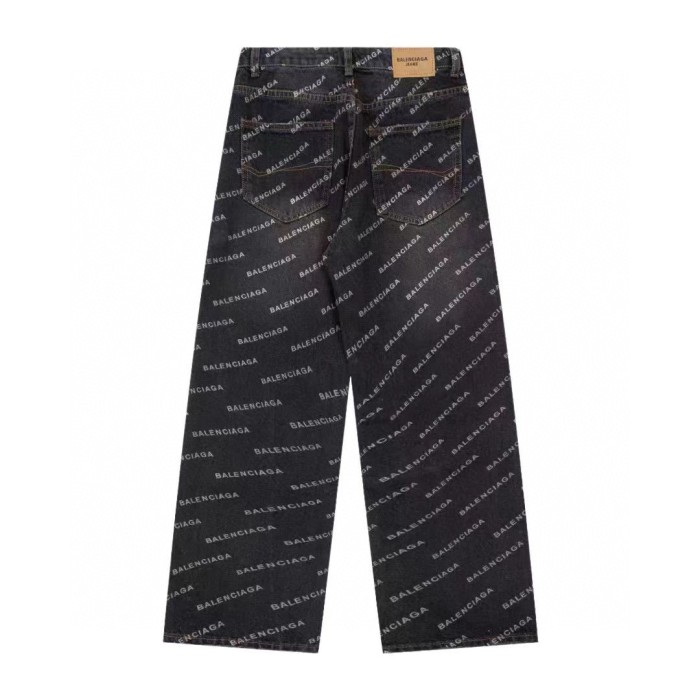 1:1 quality version Pop-up laser full print jeans 2 colors
