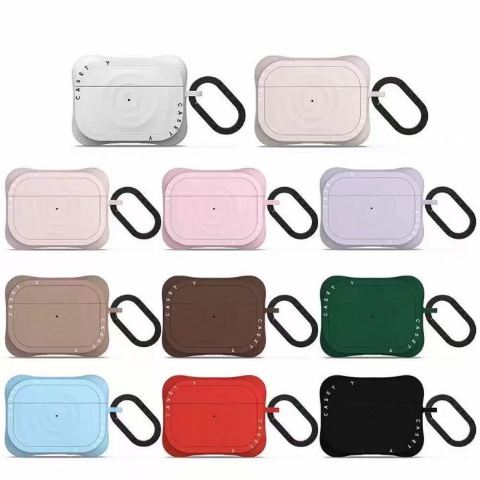 Wavy Pattern Silicone Bluetooth Earphone Case 15 colors 28750061