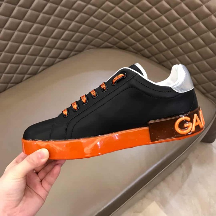 DOLCE    G@BB@N@ PORTOFINO MELT SNEAKERS IN PRINTED NAPPA CALFSKIN   DG18