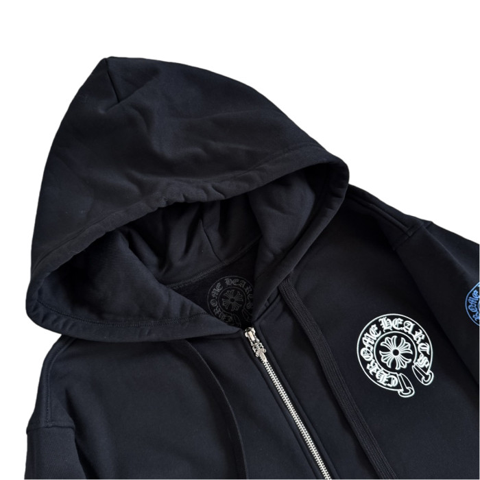 1:1 quality version Colorful Horseshoe Print Zipper Hoodie 28748497