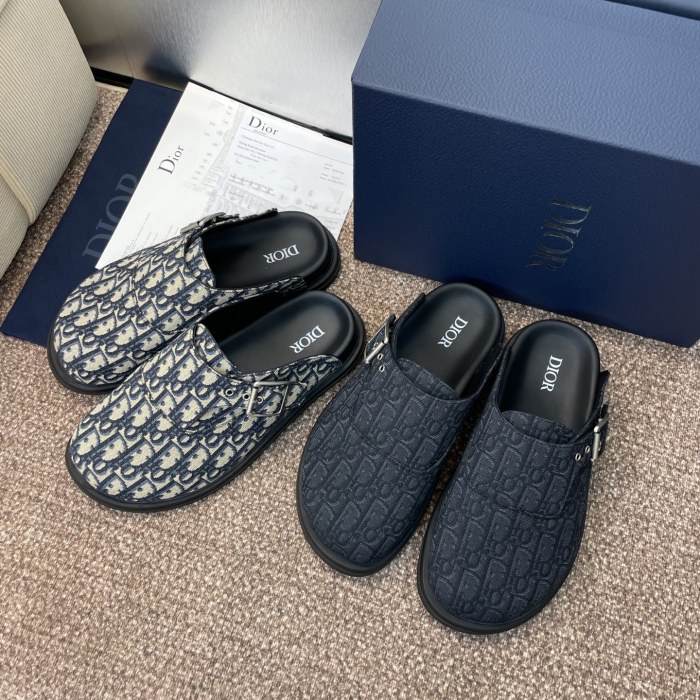 1:1 quality version Aqua Leather Oblique Slippers 2 colors 28691974