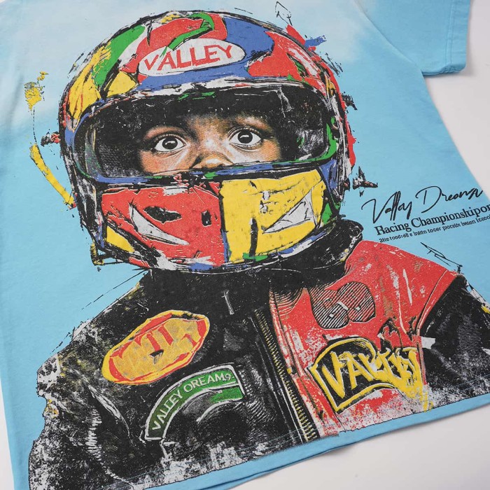Racing Helmet Kid Print Washed Tee 2 colors 29047380