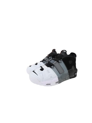 [plus-size shoes]Air More Mid-top Black White Grey Pippen Basketball Shoes 29030454