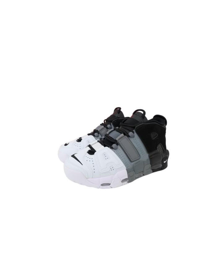 [plus-size shoes]Air More Mid-top Black White Grey Pippen Basketball Shoes 29030454