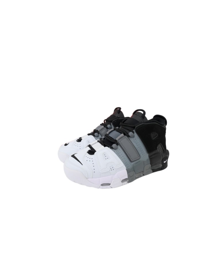 [plus-size shoes]Air More Mid-top Black White Grey Pippen Basketball Shoes 29030454