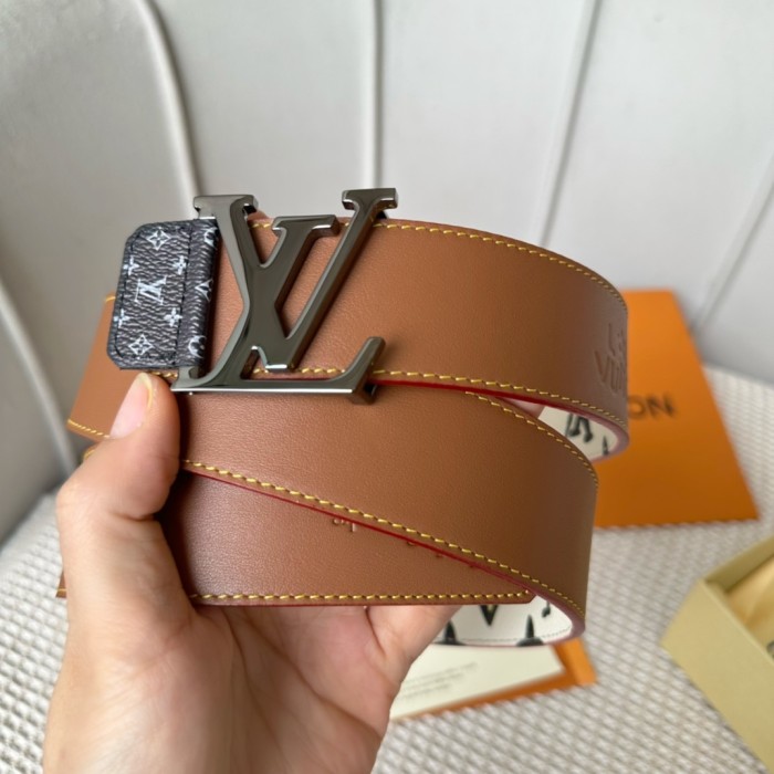 1:1 quality version Full-printed colorful logo metal buckle belt 6 colors【Width 4 cm】