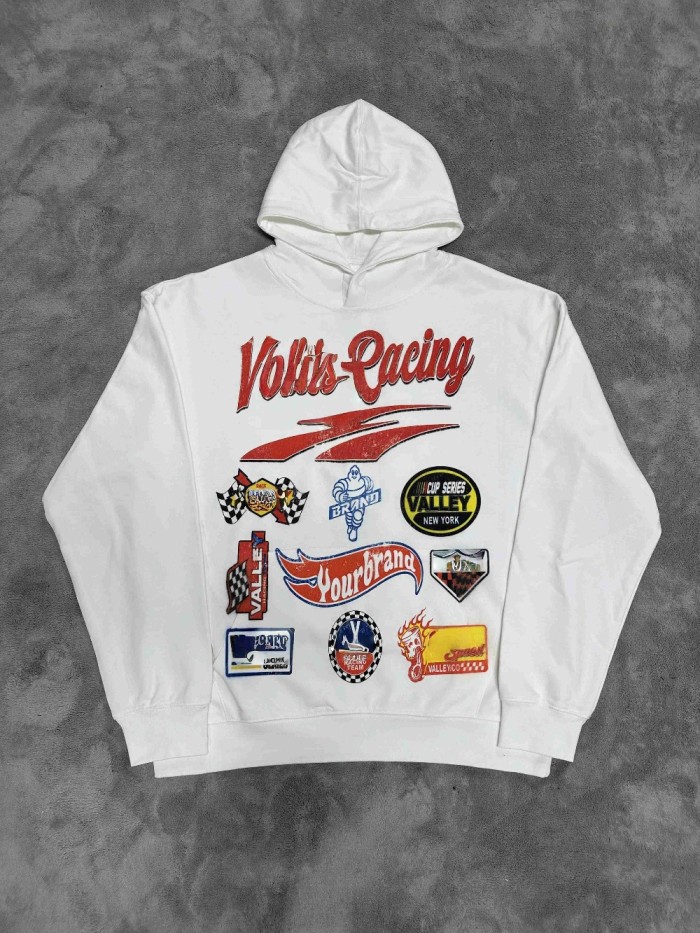 Vale Forever Racing Badge Printed Hoodie