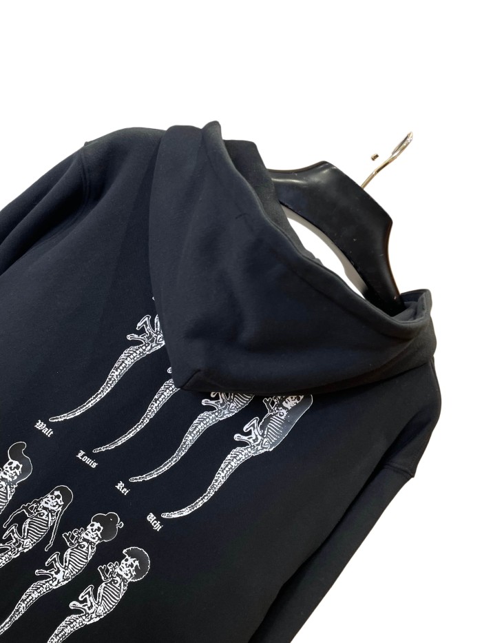 1:1 quality version Cotton Printed & Embroidered Drawstring Zip-Up Hoodie 28938095