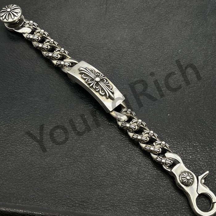 1:1 quality version CH Pure Silver Sword Lobster Buckle Long Crucifix Lobster Buckle Bracelet