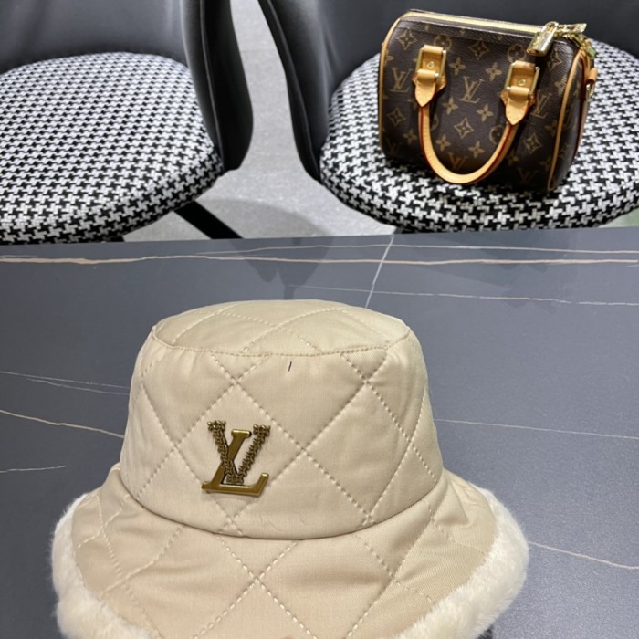 1:1 quality version Rhombus Plaid Raw Edge Fisherman's Hat 3 colors