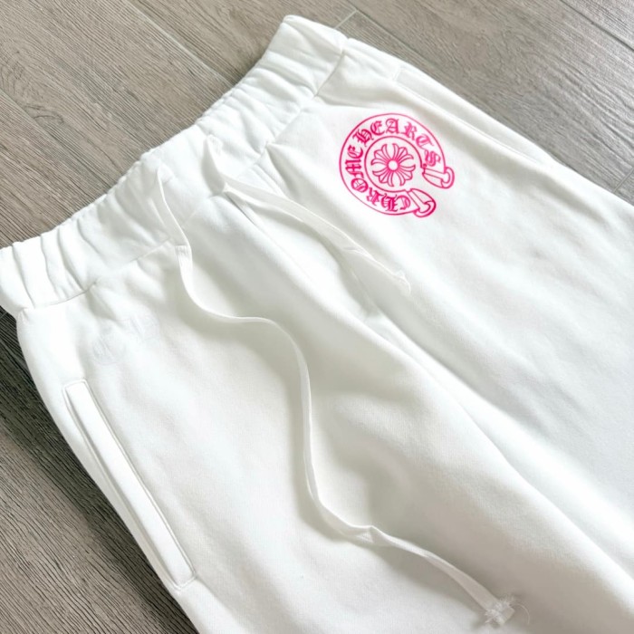 1:1 quality version Side Fluorescent Pink Sanskrit Letter Printed Sweatpants 29033526