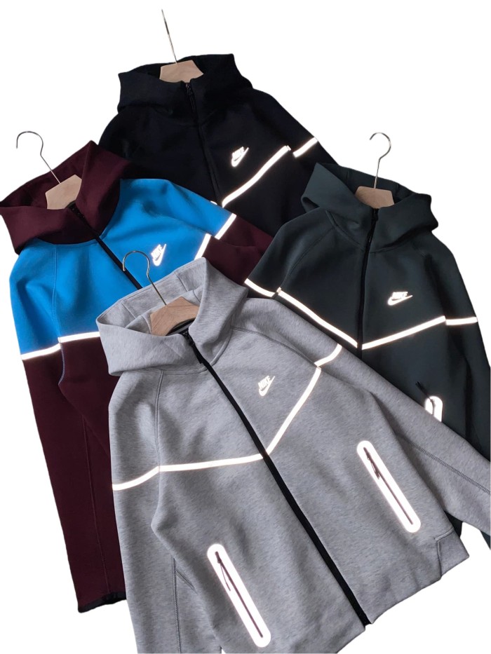 FZ0754 Reflective Strip Series Hoodie & Pants Set 6 colors 28642123
