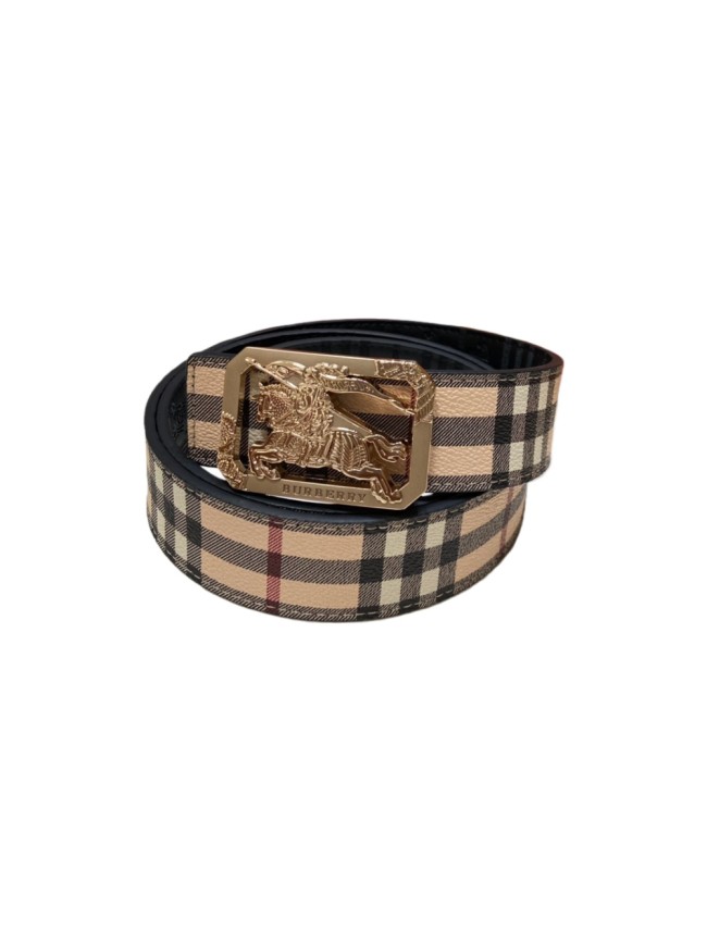 Golden Horse Buckle Embossed Belt【Width 3.5cm】 28680597