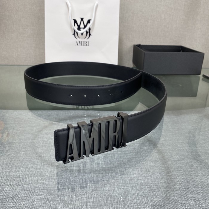 1:1 quality version Black Alphabet Buckle Belt 【Width 3.8 cm】28659977